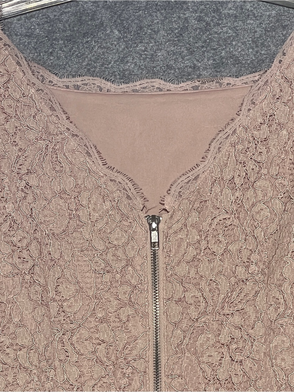 ADRIANNA PAPELL Blush Pink Lace Square Neck Long Sleeve Sheath Dress Size 10 - Picture 8 of 15